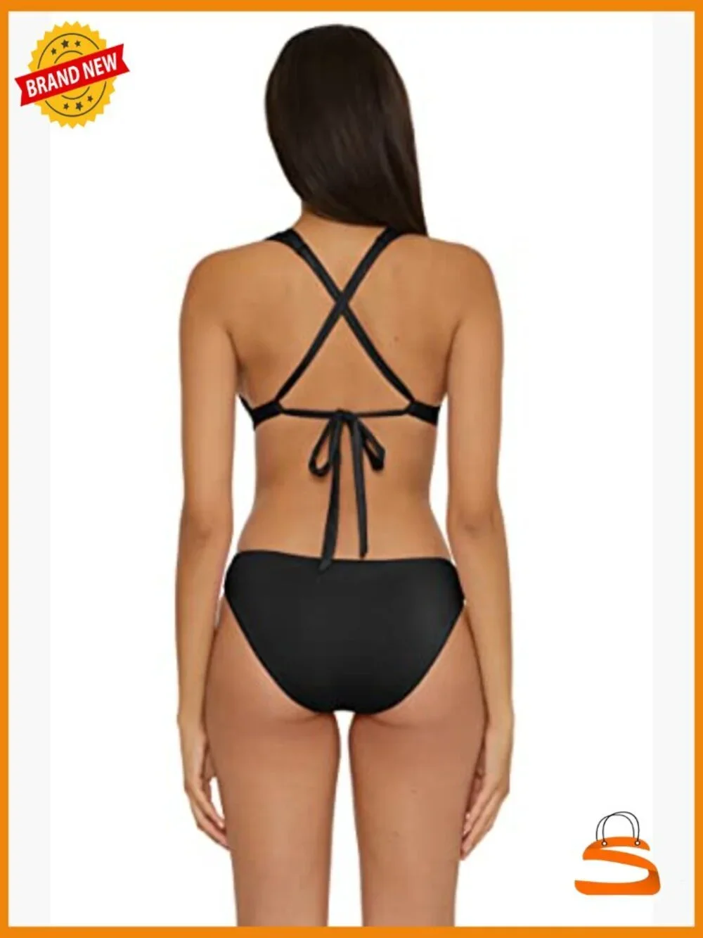 Adjustable Halter Bikini Top with Removable Cups, Medium